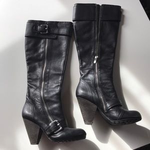 Vince Camuto Black Zipper Boots
